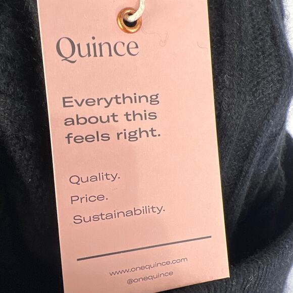 QUINCE Black Mongolian Cashmere Midi Skirt NWT Size Medium - Picture 8 of 8